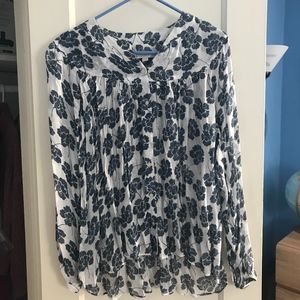 LOFT floral long-sleeve shirt